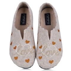 Pantofle damskie Neles T83-27334 BEIGE