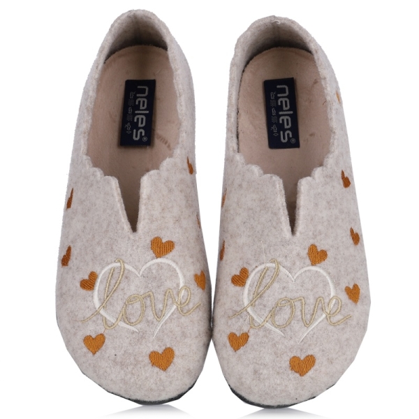 Pantofle damskie Neles T83-27334 BEIGE