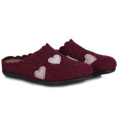 Pantofle damskie Neles T85-27333 BURDEOS