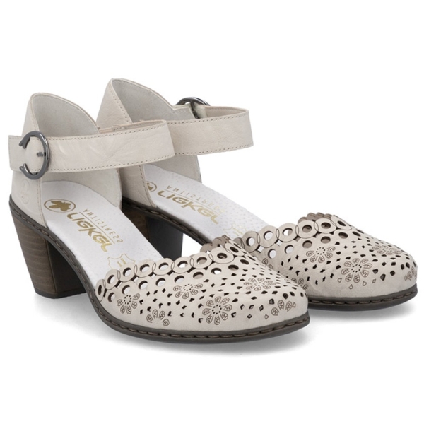 Sandały damskie Rieker 40902-60 BEIGE