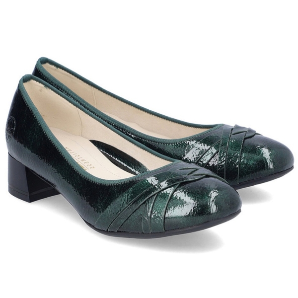 Czółenka damskie Rieker 45068-54 GREEN