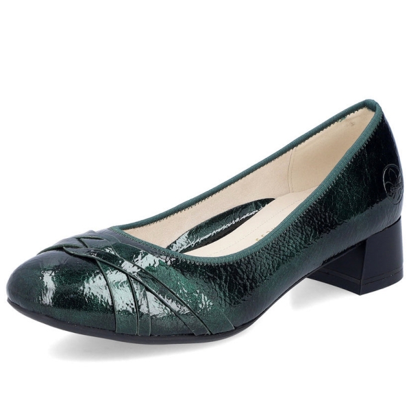 Czółenka damskie Rieker 45068-54 GREEN