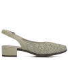Czółenka damskie z odkrytą piętą Rieker 47060-52 GREEN