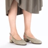 Czółenka damskie z odkrytą piętą Rieker 47060-52 GREEN