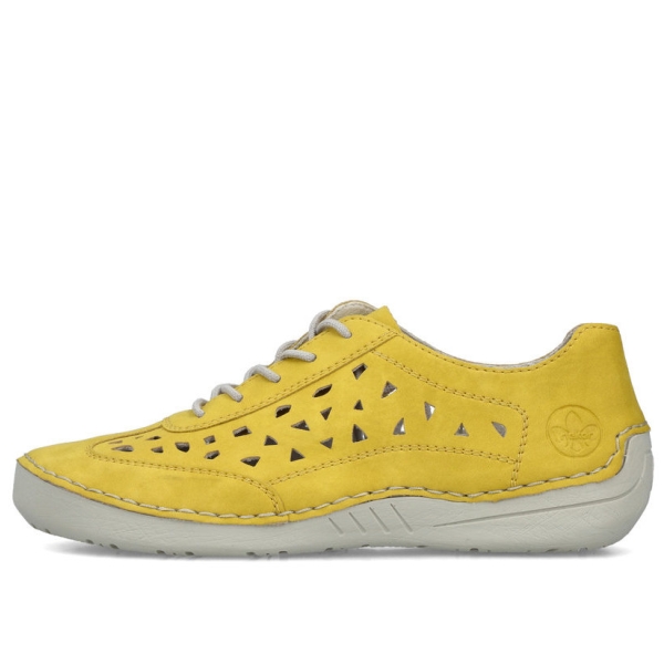 Półbuty damskie ażurowe Rieker 52517-68 YELLOW