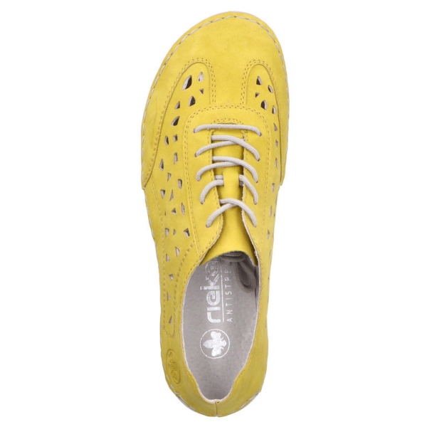 Półbuty damskie ażurowe Rieker 52517-68 YELLOW