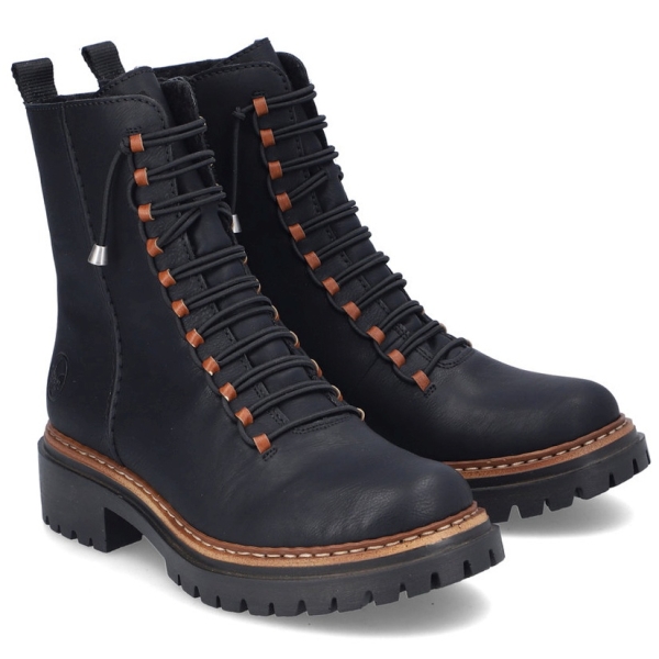 Trzewiki damskie Rieker 72653-00 BLACK