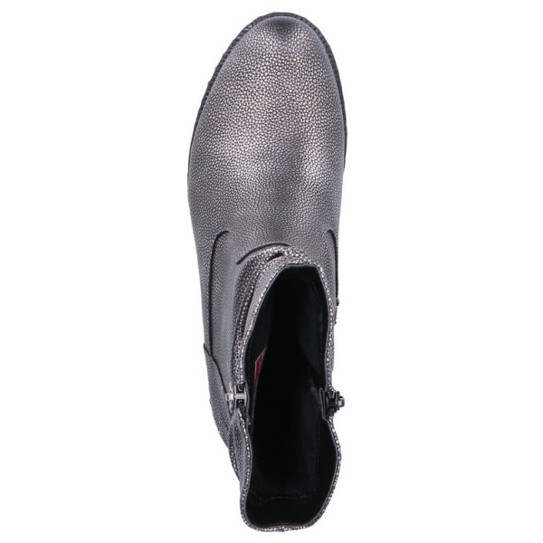Botki damskie Rieker 93760-90 SILVER/PLATINUM