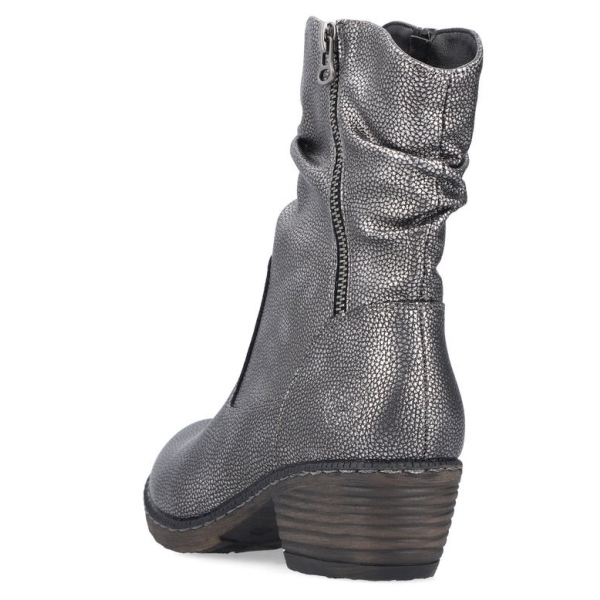 Botki damskie Rieker 93760-90 SILVER/PLATINUM