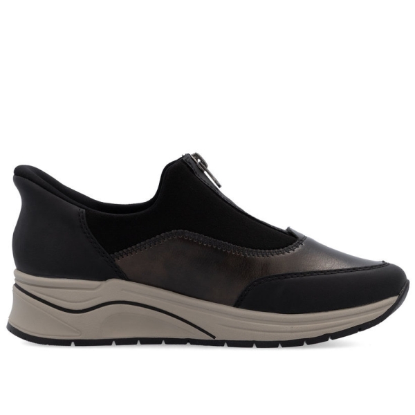 Sneakersy damskie Rieker N9553-25 BROWN COMBINATION