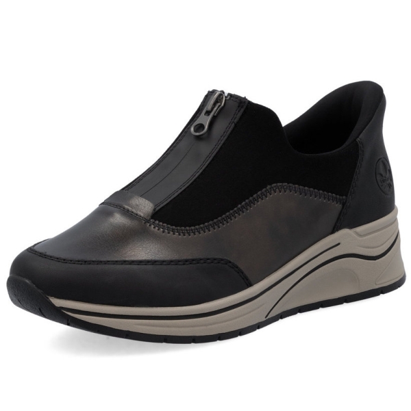 Sneakersy damskie Rieker N9553-25 BROWN COMBINATION