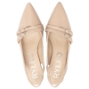 Czółenka damskie z odkrytą piętą Ryłko B4ET6_T_ _6NLF BEIGE