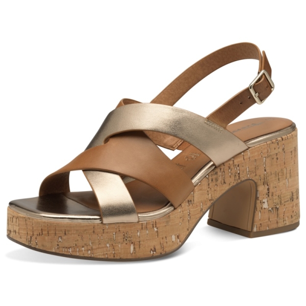 Sandały damskie Tamaris 1-28312-44 392 COGNAC COMBO