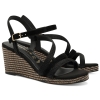 Sandały damskie na koturnie Tamaris 1-28323-44 001 BLACK