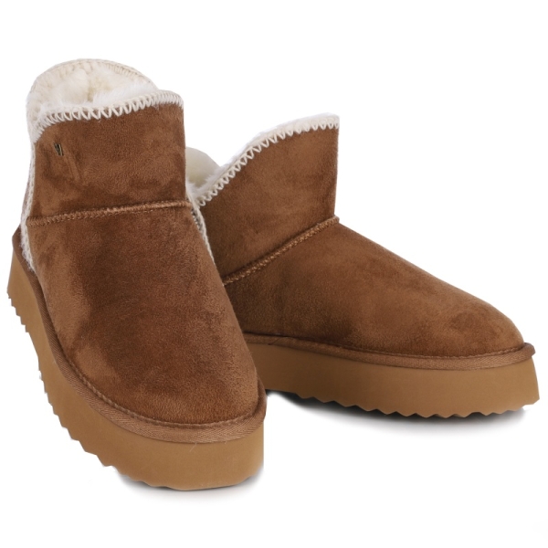 Śniegowce damskie z futerkiem Wrangler 20253093.37B ALMOND