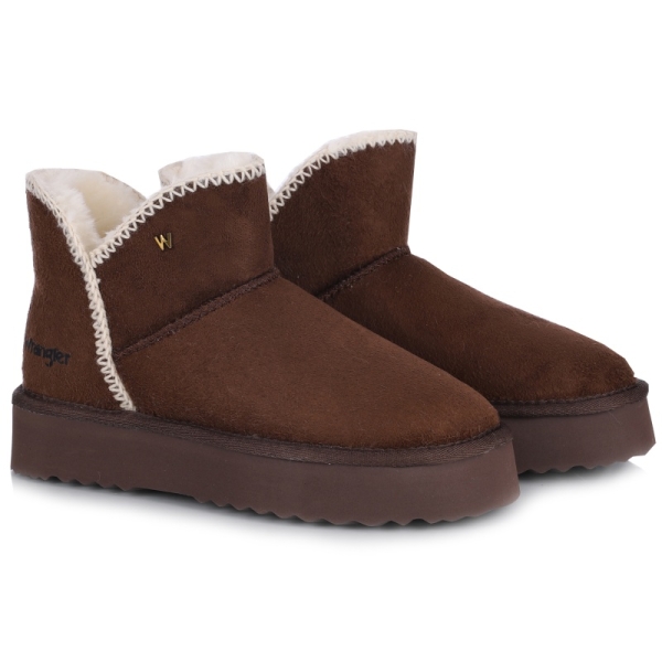 Śniegowce damskie z futerkiem Wrangler 20253093.IKU COFFEE BEAN