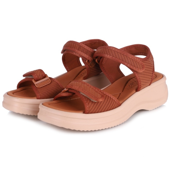 Sandały damskie zdrowotne Azaleia 18451 VERA THERAPY PAP AD BV618 BROWN/BEIGE