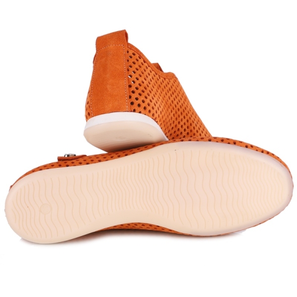 Półbuty damskie ażurowe Bombonella 12T 431 6002 ORANJ SUET