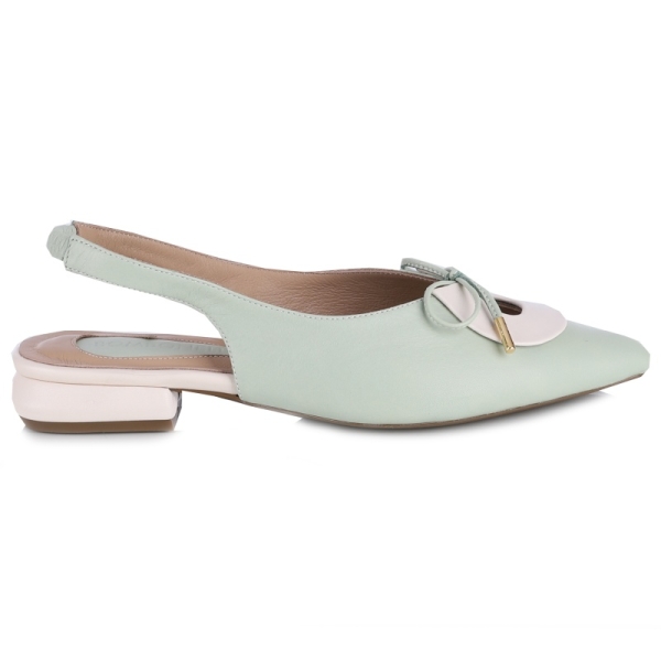 Czółenka damskie z odkrytą piętą Bombonella 1T 01 216 68 MINT-CREAM