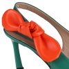 Czółenka damskie z odkrytą piętą Bombonella 1T 01 277 2502 GREEN-ORANGE