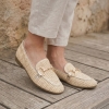Mokasyny damskie Bombonella 1T 01 517 16 GOLD WICKER