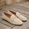 Mokasyny damskie Bombonella 1T 01 517 16 GOLD WICKER