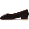 Baleriny damskie Bombonella 1T 216 1968 BROWN SUEDE - BROWN PATENT
