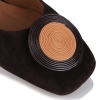 Baleriny damskie Bombonella 1T 216 1968 BROWN SUEDE - BROWN PATENT