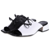 Klapki damskie Bombonella 1T 417 1118 WHITE-BLACK