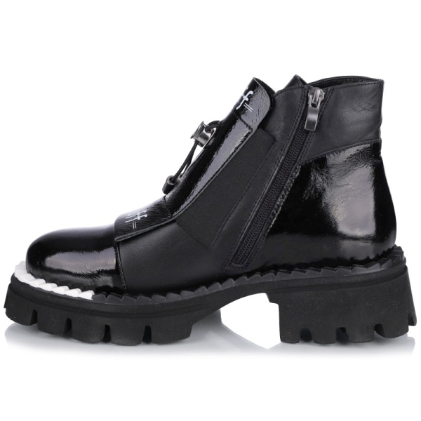 Botki damskie Bombonella 8T G707 1364 SIYAH DERI SYH RGN
