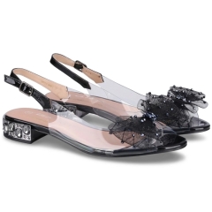 Sandały damskie transparentne D&A S.Barski MR61-9001 BLACK