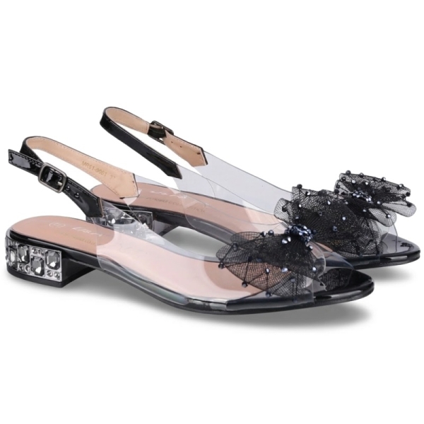 Sandały damskie transparentne D&A S.Barski MR61-9001 BLACK
