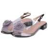 Sandały damskie transparentne D&A S.Barski MR61-9003 PEWTER