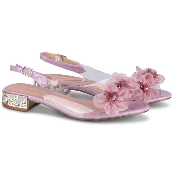 Sandały damskie transparentne D&A S.Barski MR61-9006 PURPLE