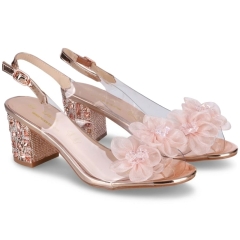Sandały damskie transparentne D&A S.Barski MR61-9009 ROSE