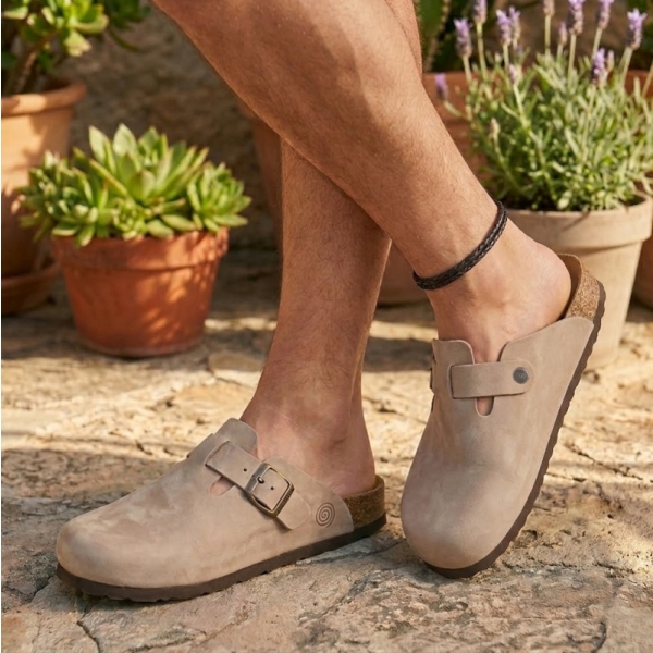 Klapki skórzane Dr Brinkmann 600132-08 TAUPE