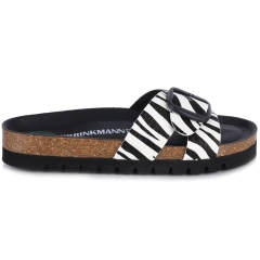 Klapki damskie Dr Brinkmann 700907-00 ZEBRA