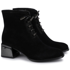 Botki damskie Epica 1JI30040 01-I BLACK GOAT SUEDE