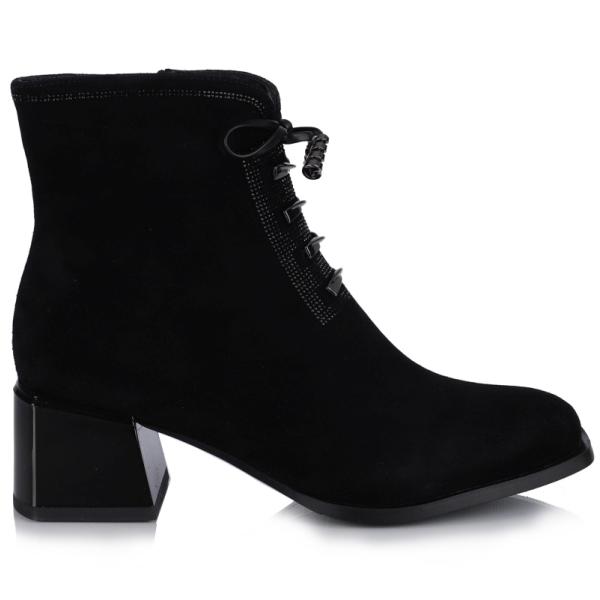 Botki damskie Epica 1JI30040 01-I BLACK GOAT SUEDE