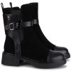 Botki damskie Epica 1XS70025A 01-N BLACK CALF SUEDE+BLACK A LEATHER