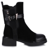 Botki damskie Epica 1XS70025A 01-N BLACK CALF SUEDE+BLACK A LEATHER