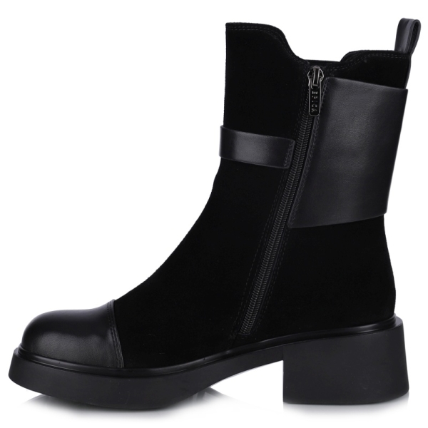 Botki damskie Epica 1XS70025A 01-N BLACK CALF SUEDE+BLACK A LEATHER