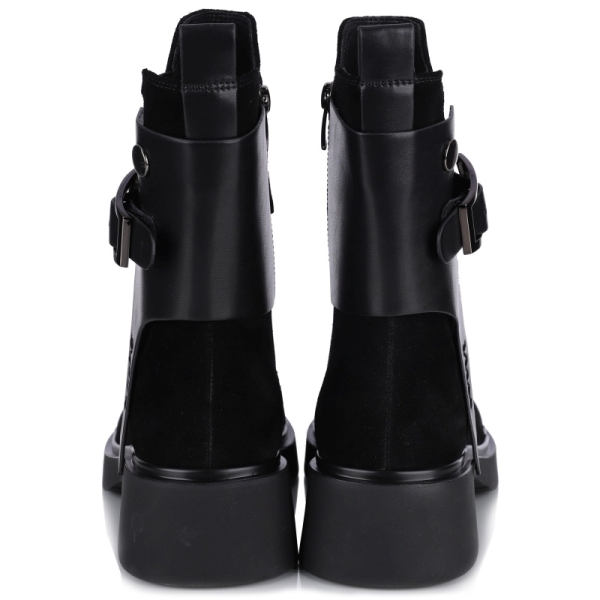 Botki damskie Epica 1XS70025A 01-N BLACK CALF SUEDE+BLACK A LEATHER