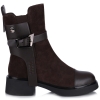 Botki damskie Epica 1XS70025B 02-N BROWN CALF SUEDE+BROWN A LEATHER