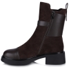 Botki damskie Epica 1XS70025B 02-N BROWN CALF SUEDE+BROWN A LEATHER