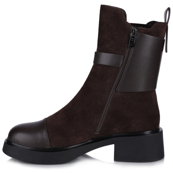 Botki damskie Epica 1XS70025B 02-N BROWN CALF SUEDE+BROWN A LEATHER