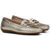 Mokasyny damskie Fluchos 504877 BRUNI F2156 METAL PLATINO