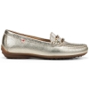 Mokasyny damskie Fluchos 504877 BRUNI F2156 METAL PLATINO