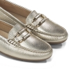 Mokasyny damskie Fluchos 504877 BRUNI F2156 METAL PLATINO