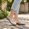 Mokasyny damskie Fluchos 504877 BRUNI F2156 METAL PLATINO
